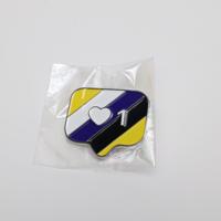 1 Heart Notification Enamel Pin