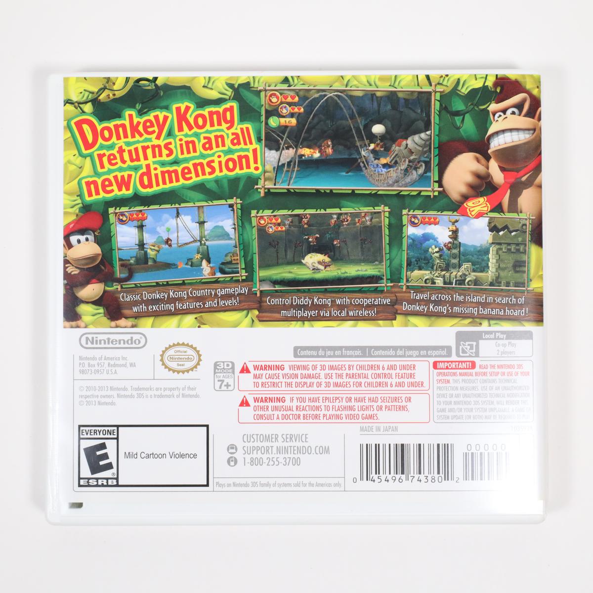 Donkey Kong Country Returns 3D - 3DS (Complete / Good)
