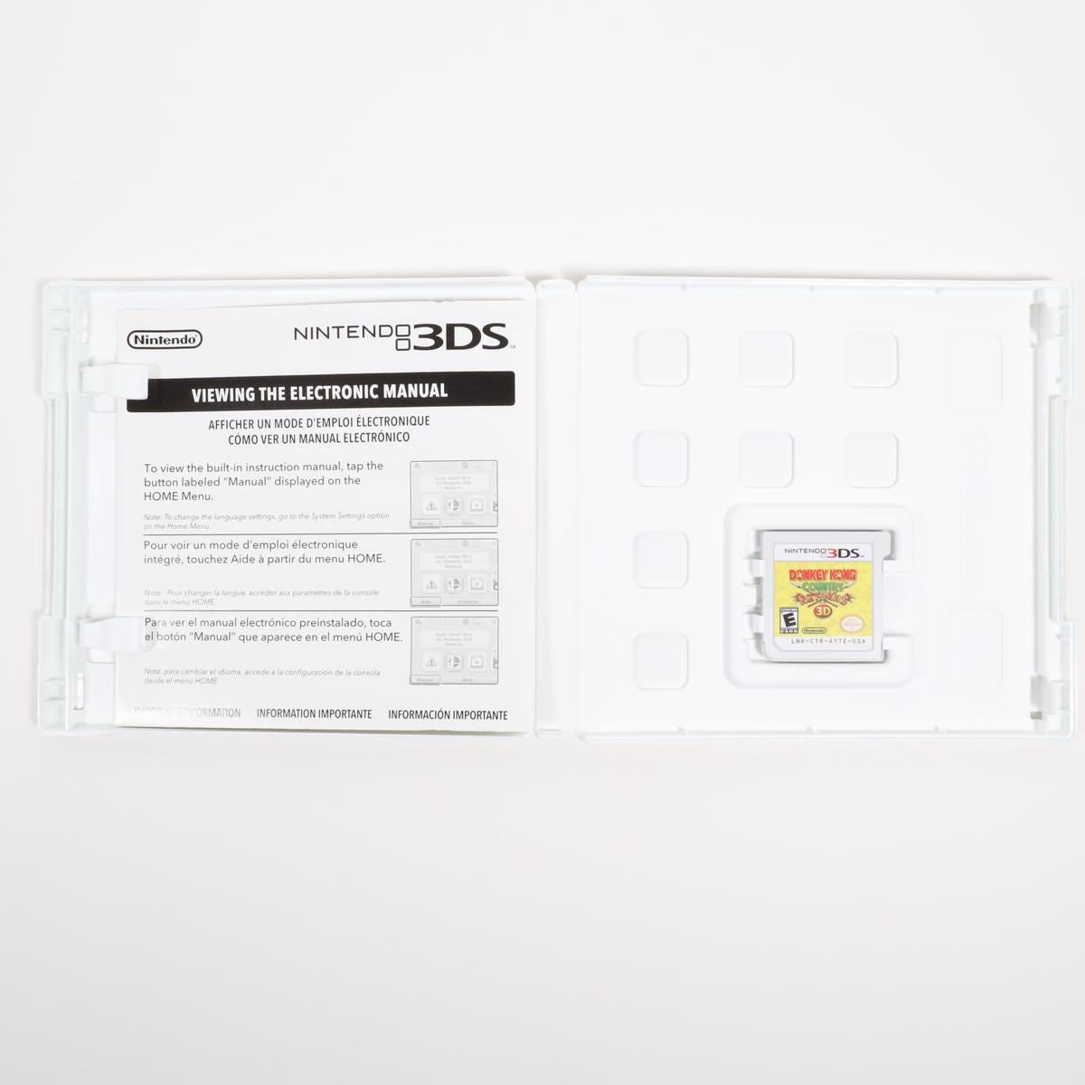 Donkey Kong Country Returns 3D - 3DS (Complete / Good)
