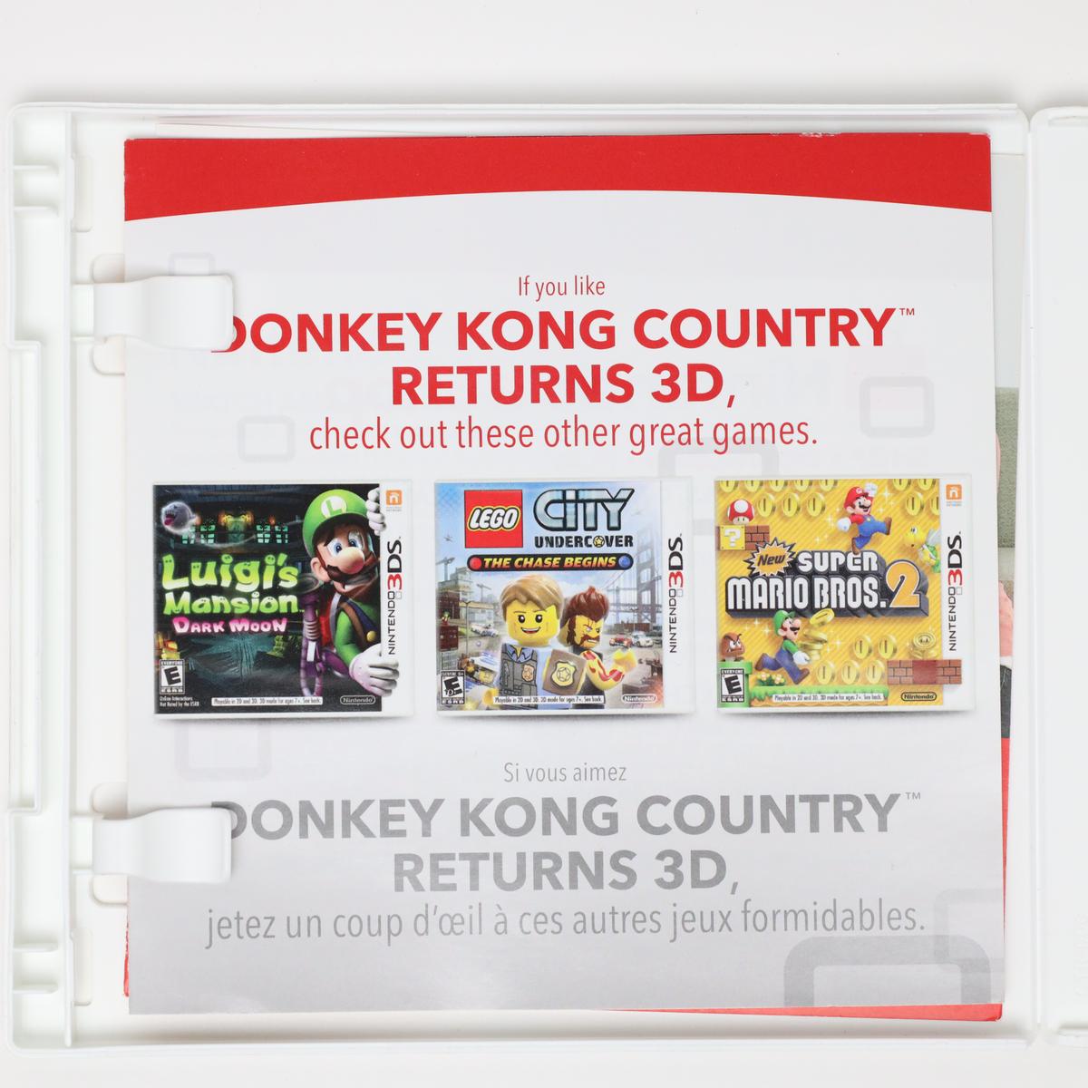 Donkey Kong Country Returns 3D - 3DS (Complete / Good)