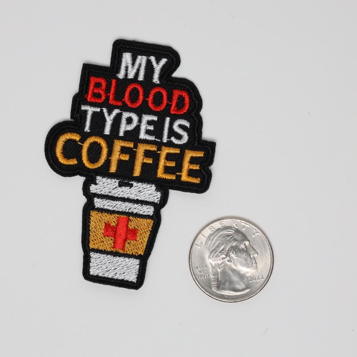 4 Pack of Coffee Addicted Embroidered Iron On Patches