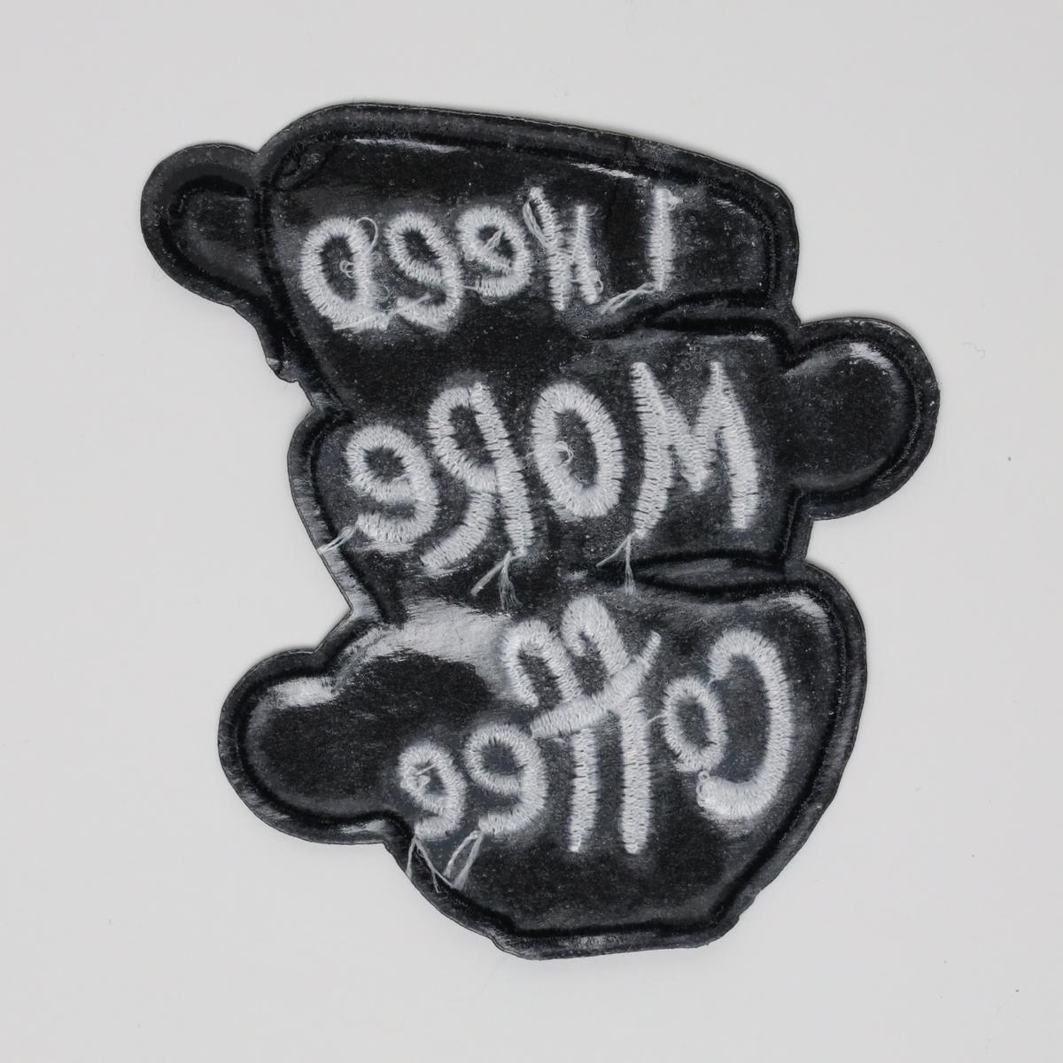 4 Pack of Coffee Addicted Embroidered Iron On Patches