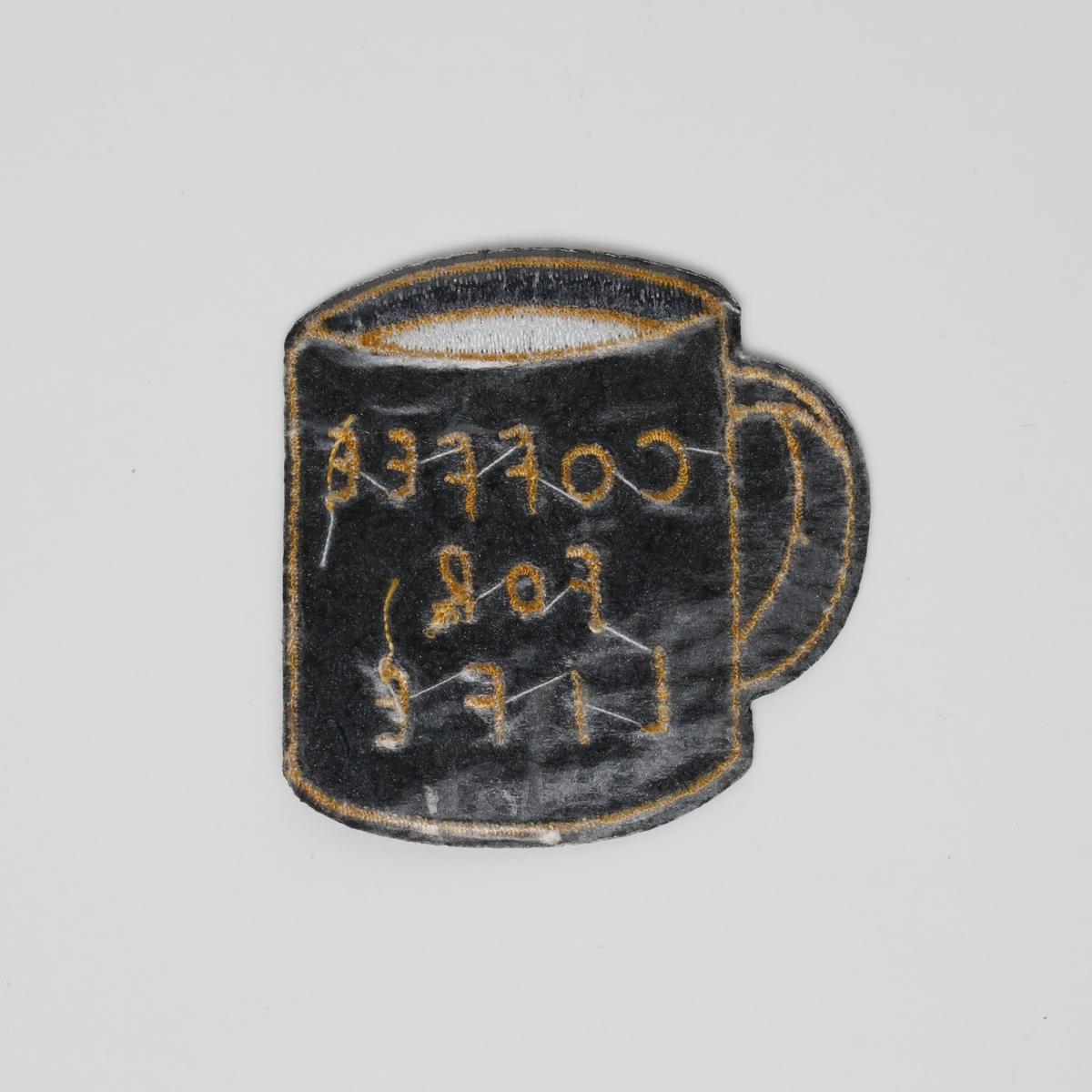 4 Pack of Coffee Addicted Embroidered Iron On Patches