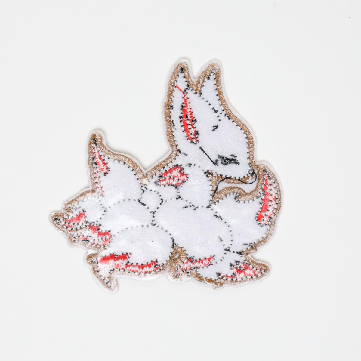 8 Tail Kitsune Embroidered Iron On Patch