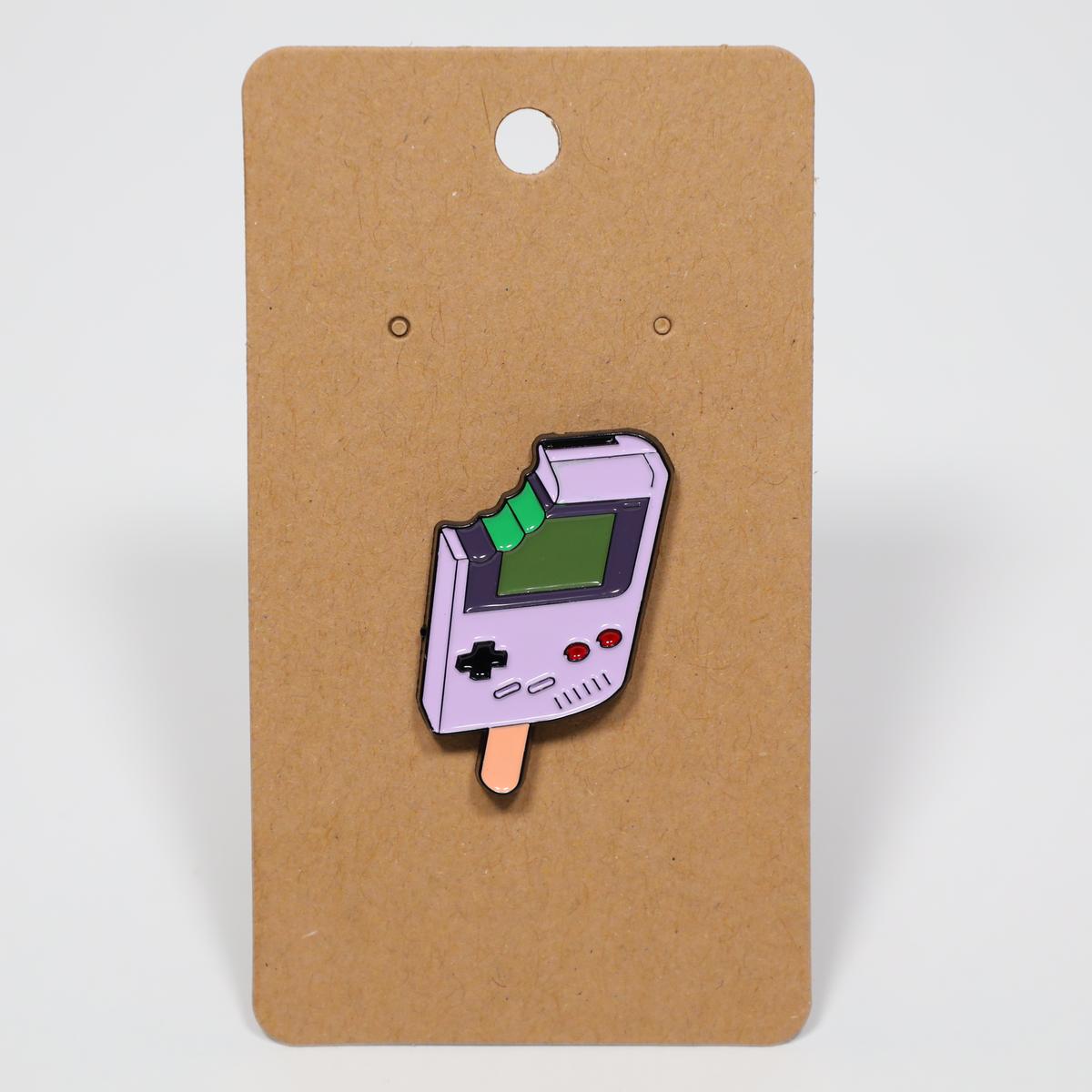 90s Retro Funny Cartoon Popsicle Handheld Game Console Enamel Pin
