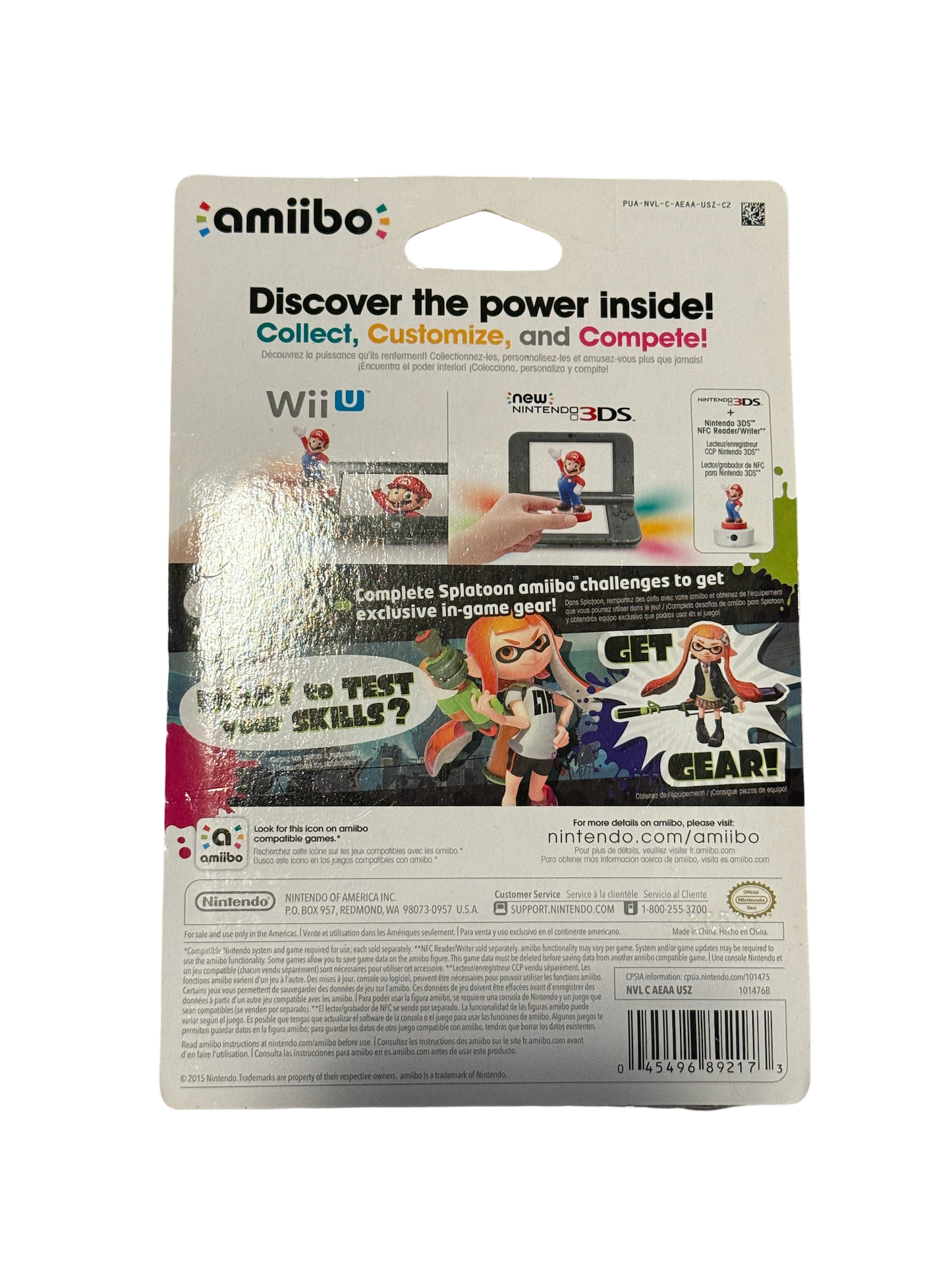 Orange Female Spatoon Girl “Inkling Chica” Amiibo Toy