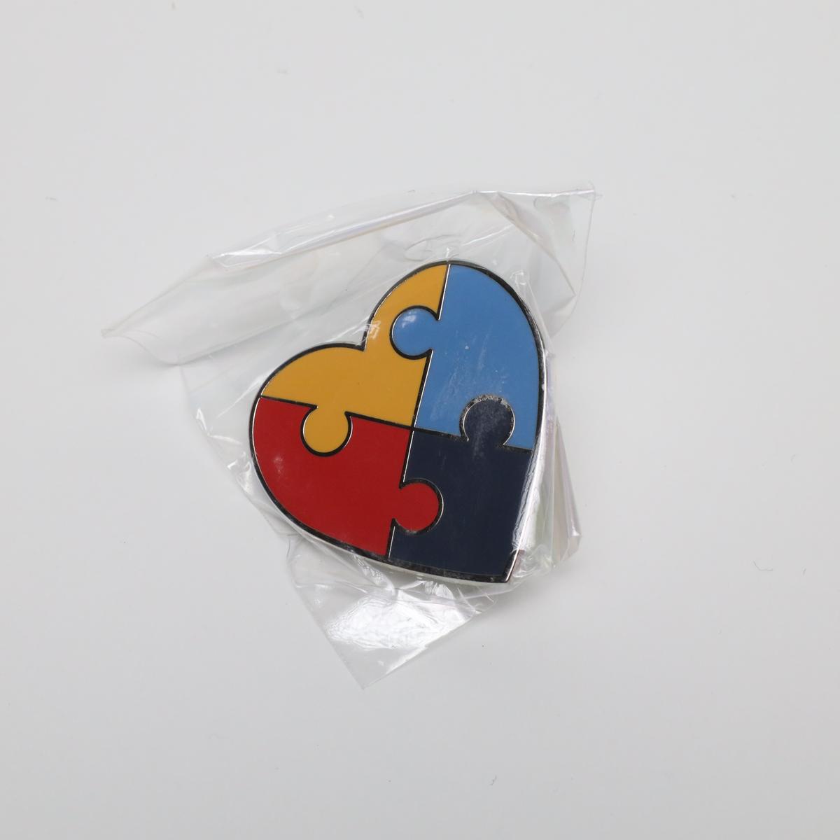 Autism Awareness Puzzle Heart Enamel Pin