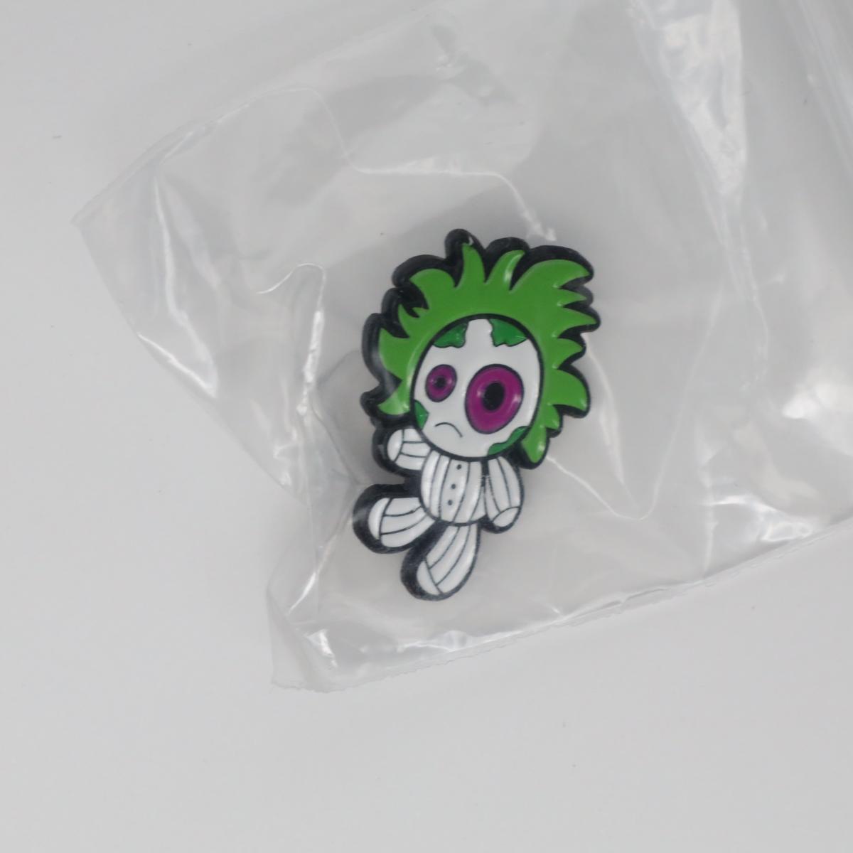 Beetlejuice Doll Halloween Enamel Label Pin