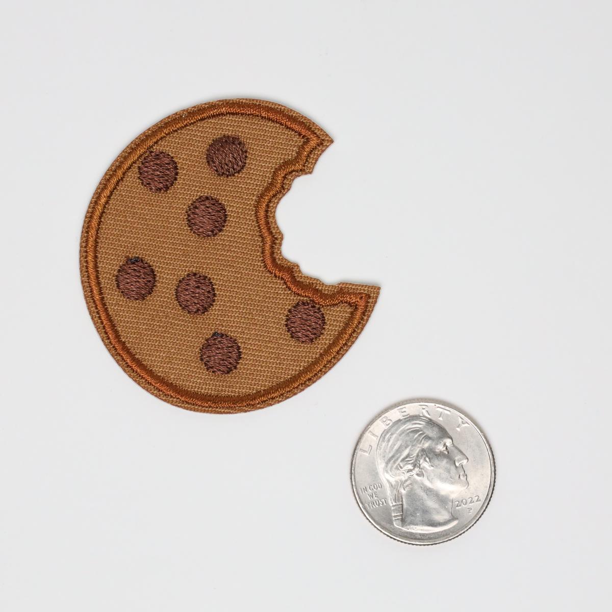 Bitten Cookie Embroidered Iron On Patch