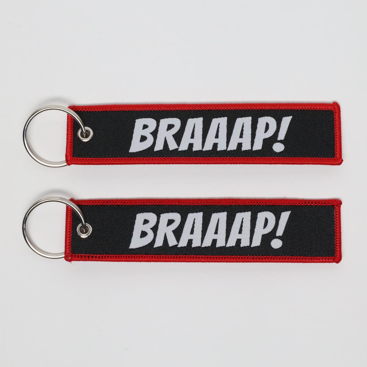 Braaap! Embroidered Keychain