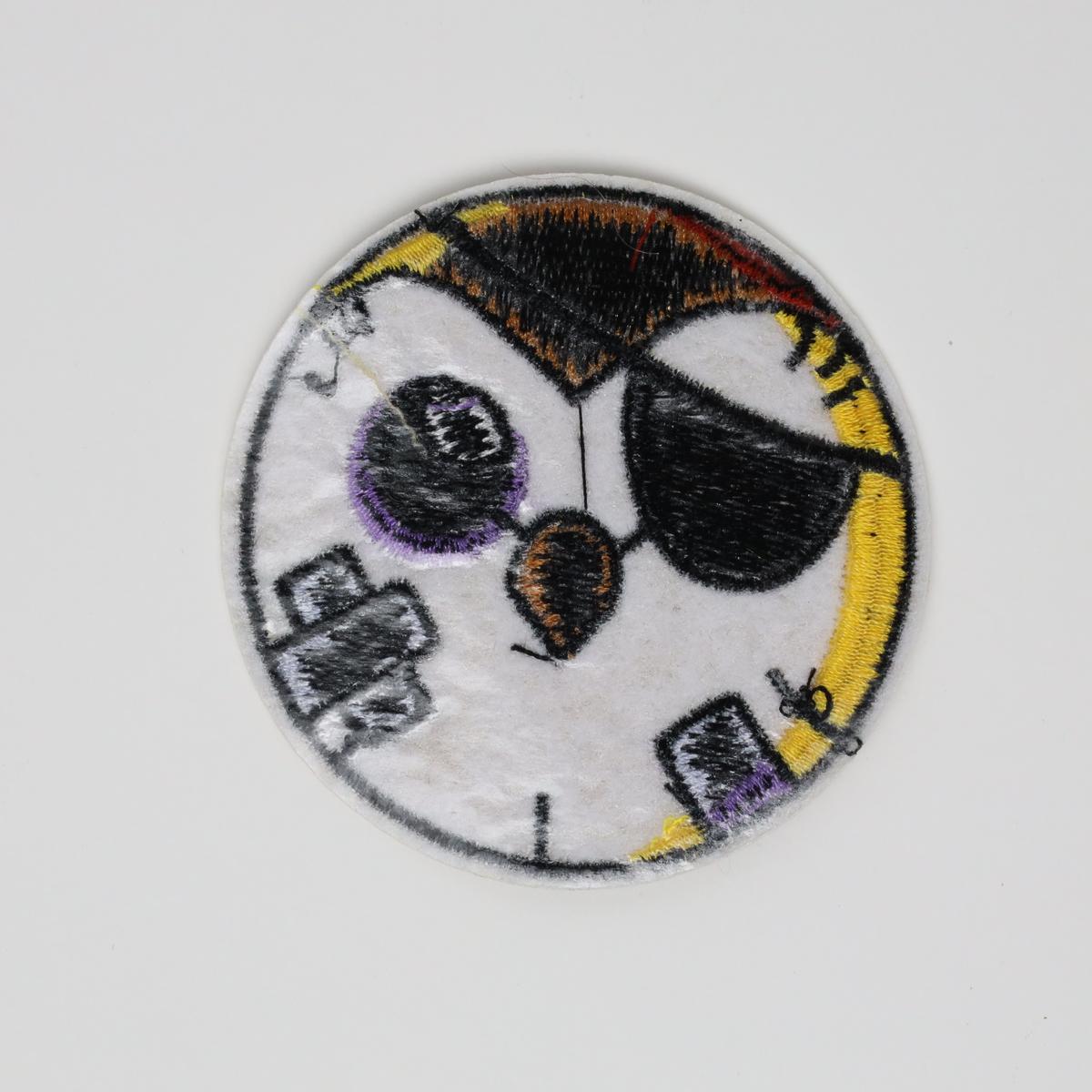 Cartoony Bird Eye Patch Embroidered Iron On Patch