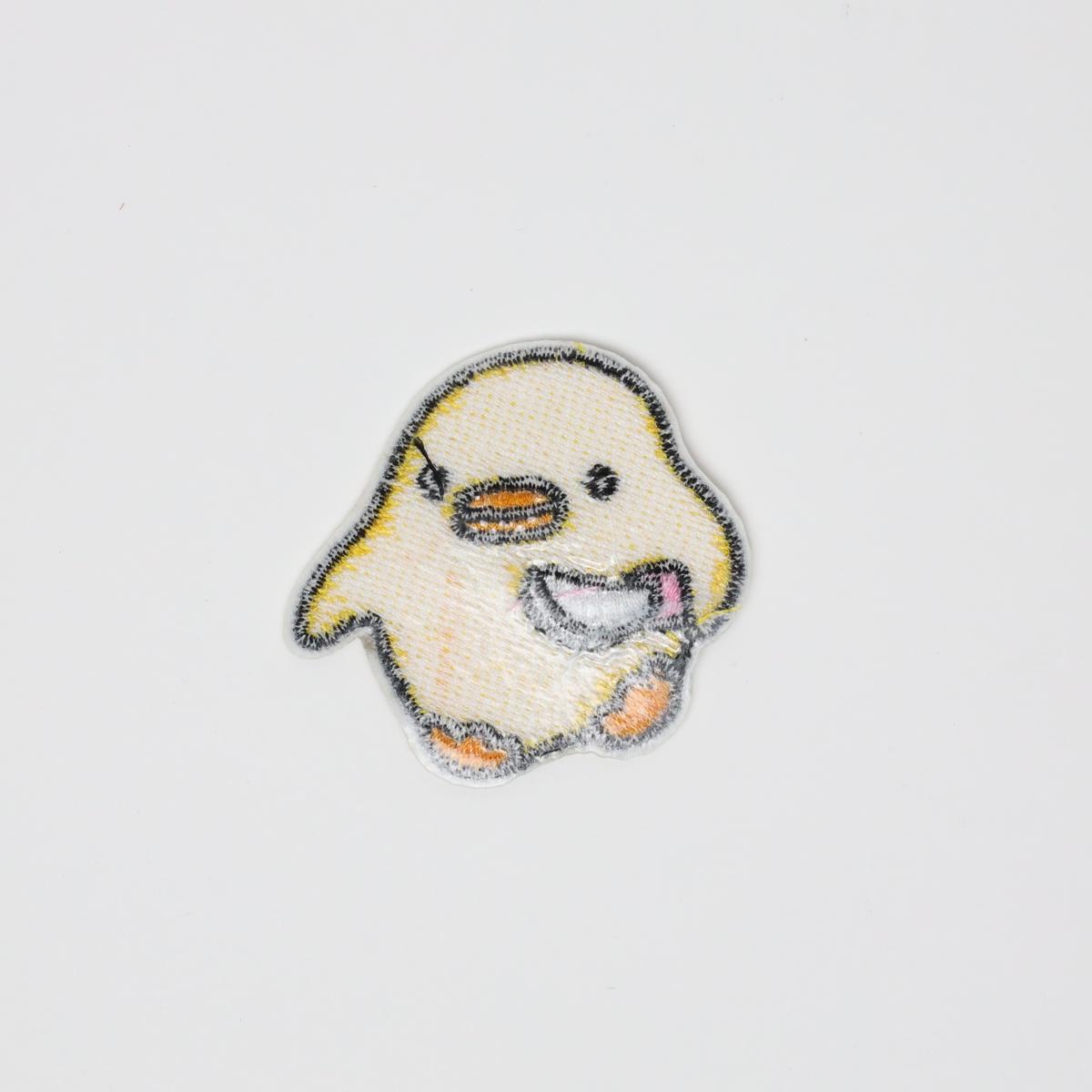 Chicken with Knife Embroidered Iron On Patch