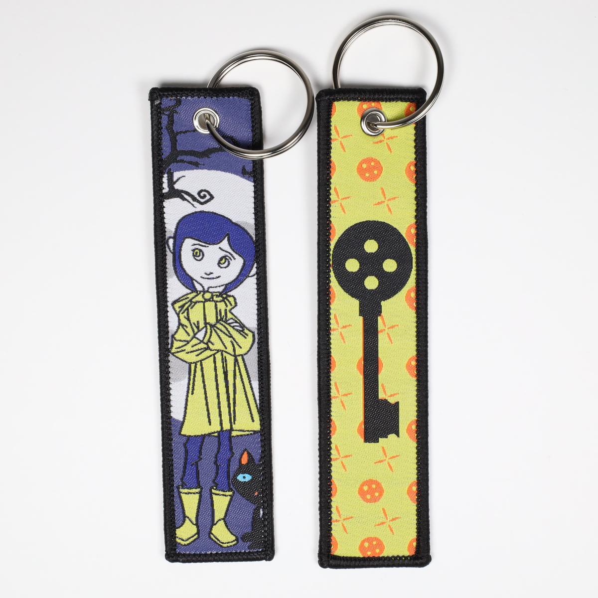 Coraline Key Embroidered Keychain