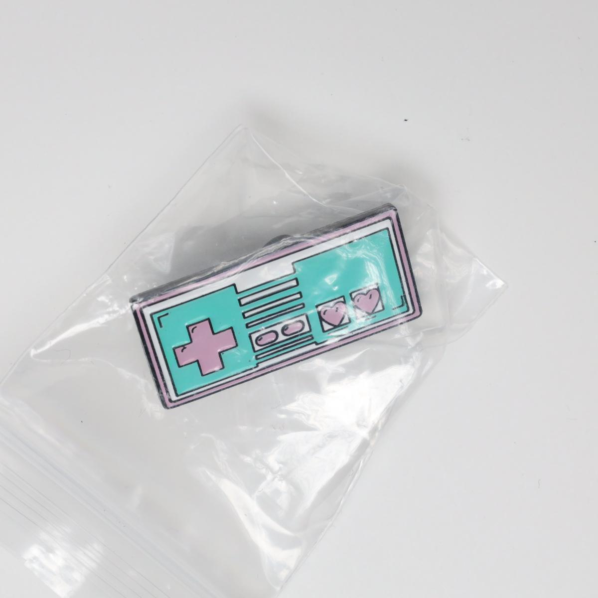 Cute Heart NES Game Controller Enamel Pin