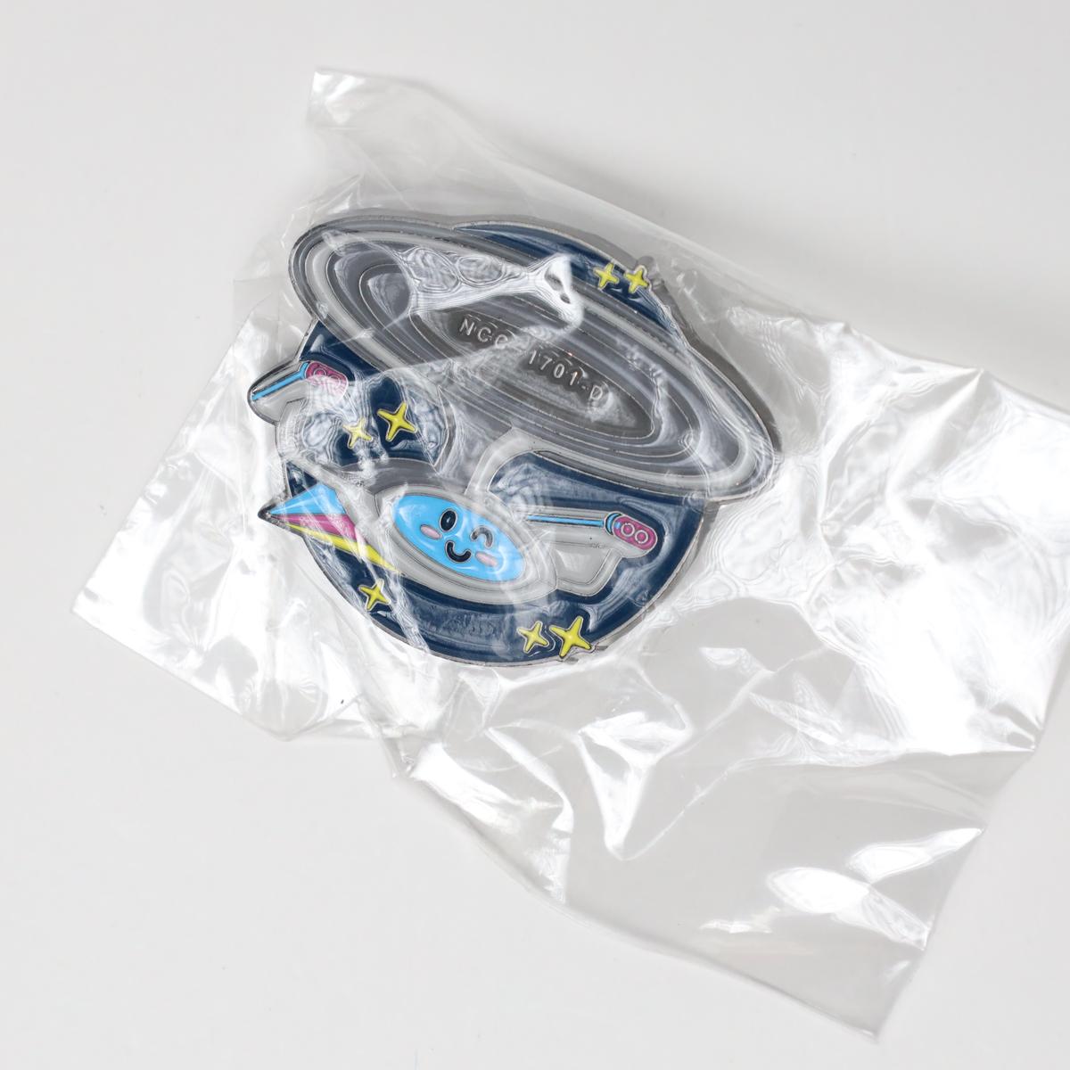Cute Star Trek Enterprise D Face Enamel Pin