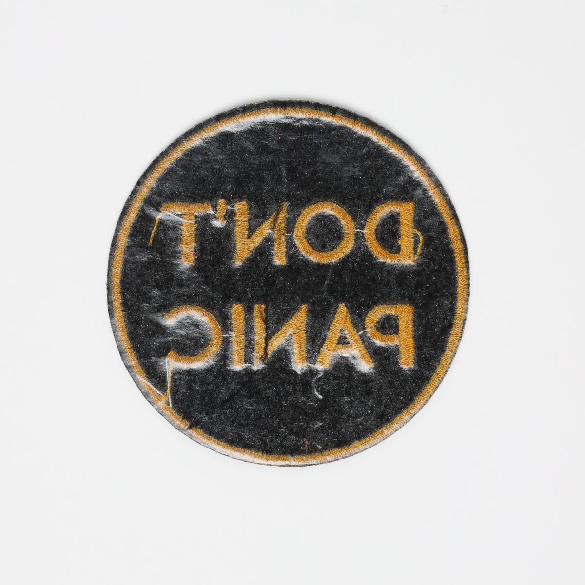 Don’t Panic Embroidered Iron On Patch