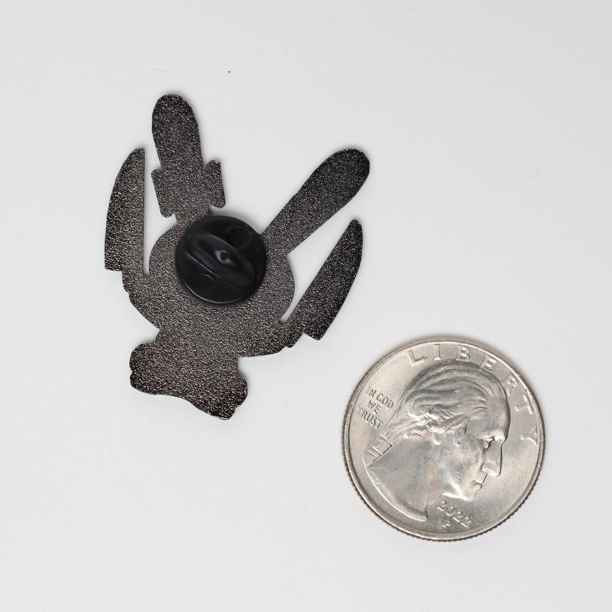 Evil Cartoon Rabbit with Knives Enamel Pin