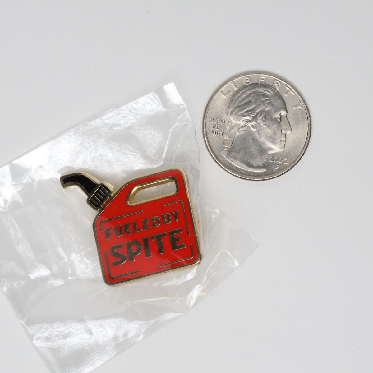 Fueled By Spite Gas Can Enamel Pin
