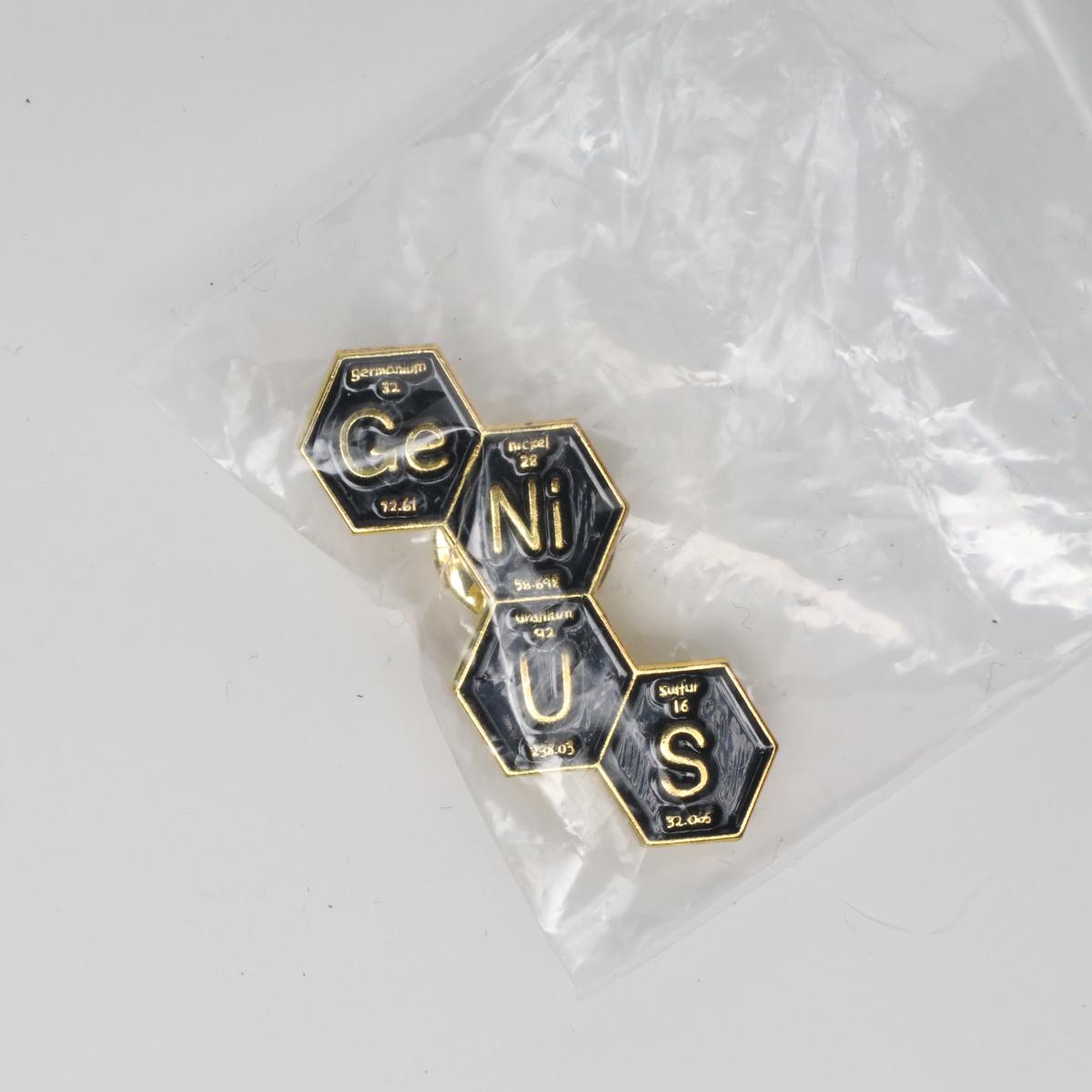 GeNiUS Elemental Enamel Label Pin