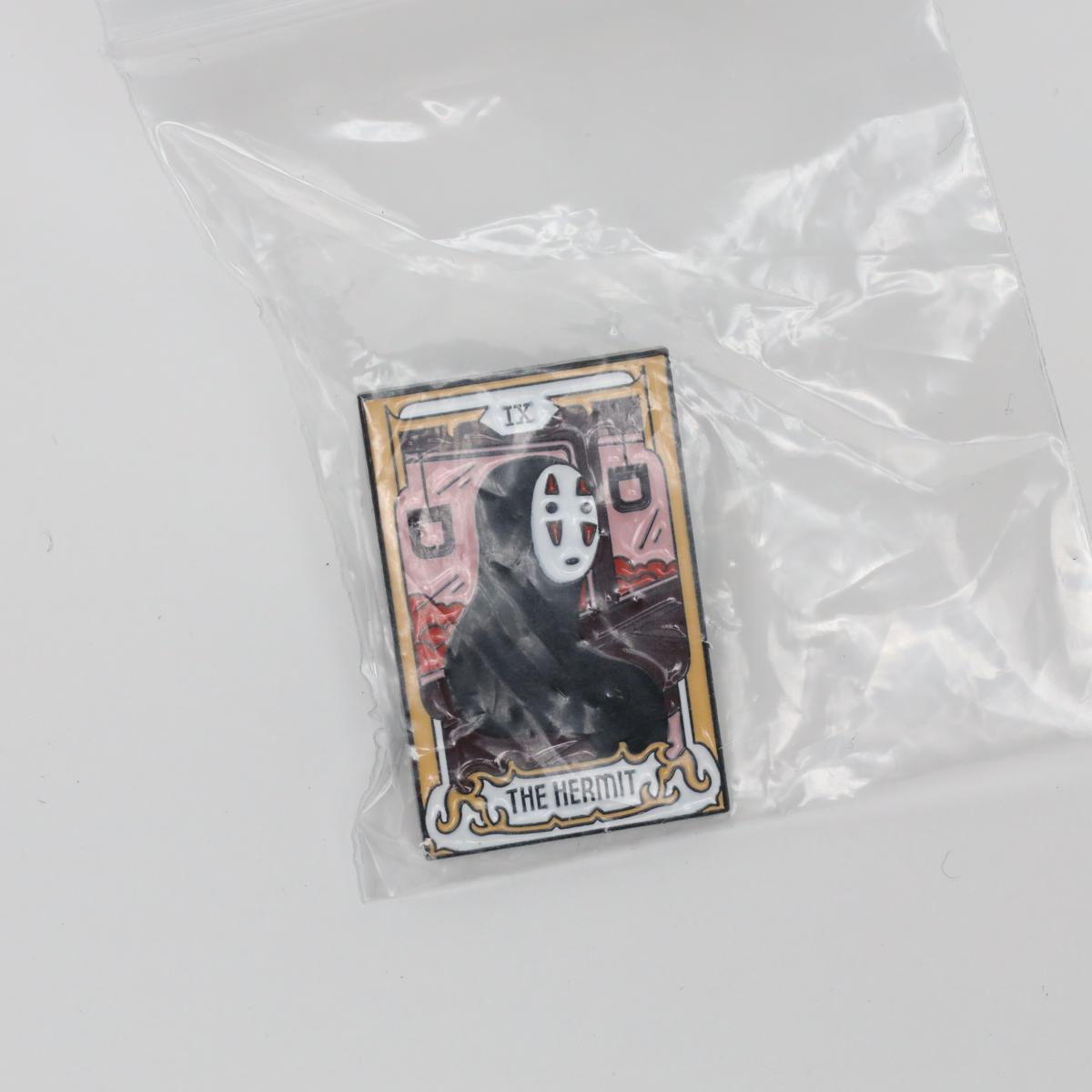 Ghibli No Face The Hermit 9 Tarot Enamel Pin