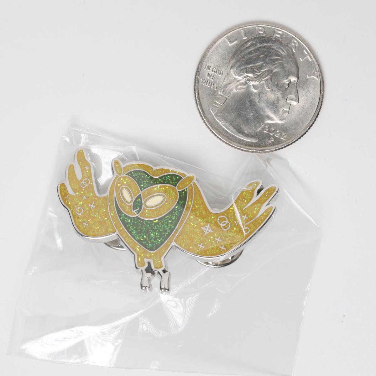 Glittery Owl Enamel Pin