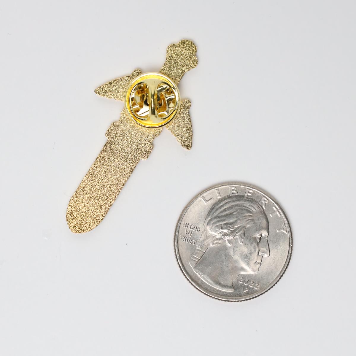 Gold Zelda Hylian Sword Enamel Pin