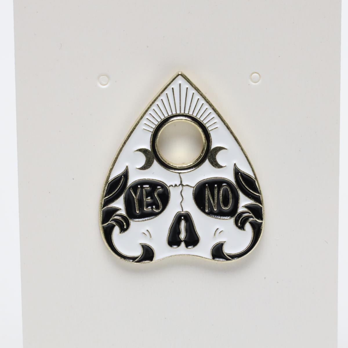 Gothic Cat Ouija Planchette Enamel Pin Set