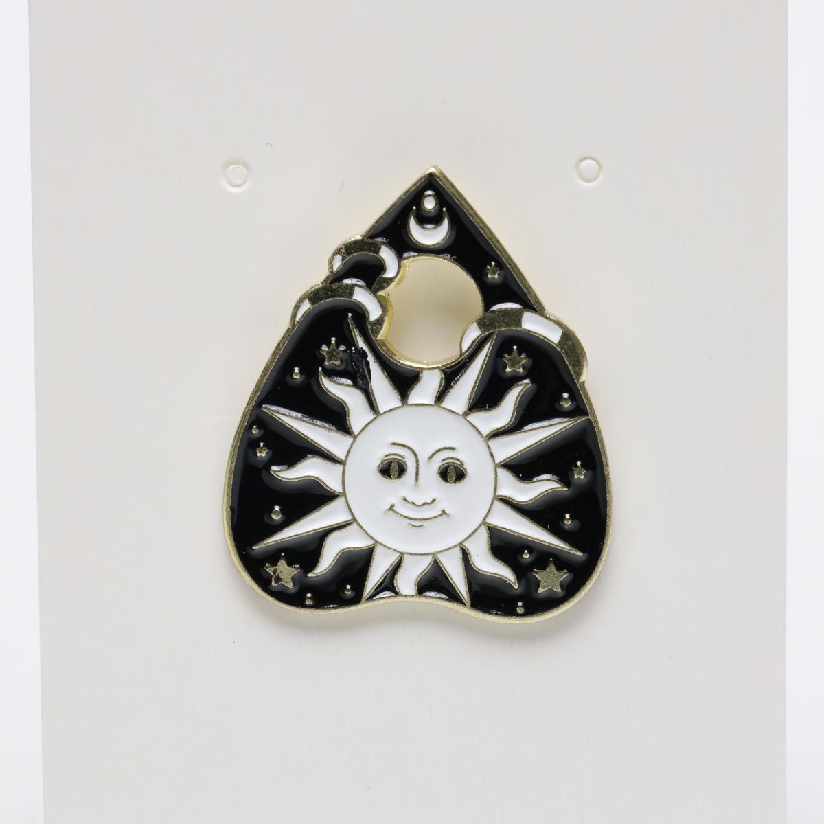 Gothic Cat Ouija Planchette Enamel Pin Set