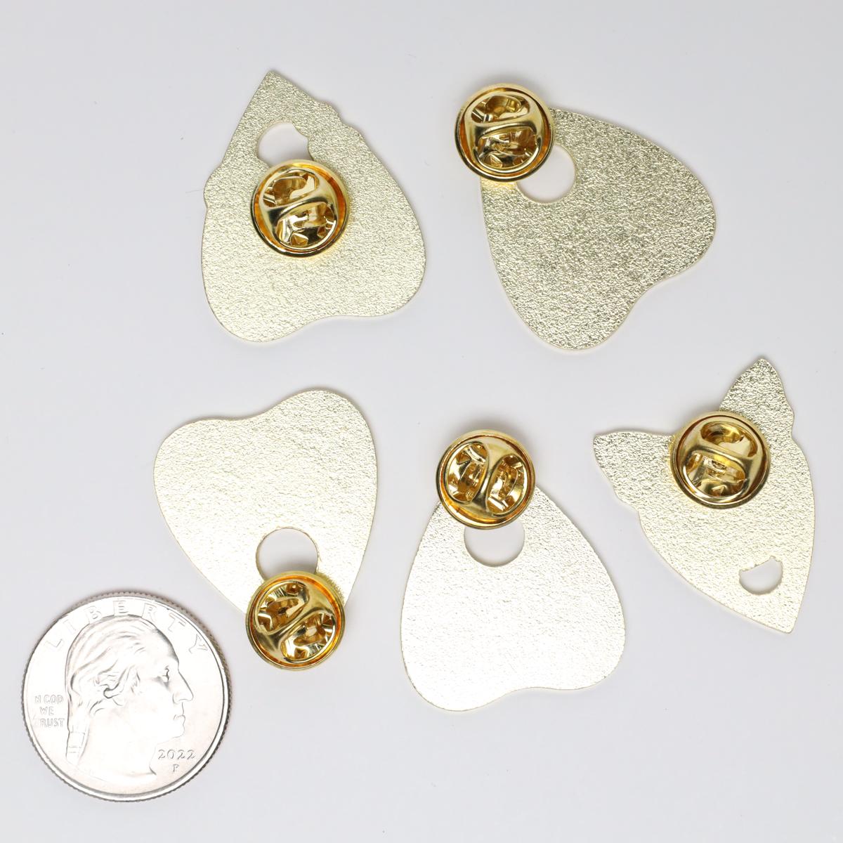 Gothic Cat Ouija Planchette Enamel Pin Set