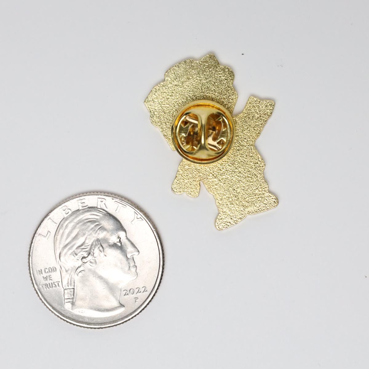 Grey Fancy RobotEnamel Pin