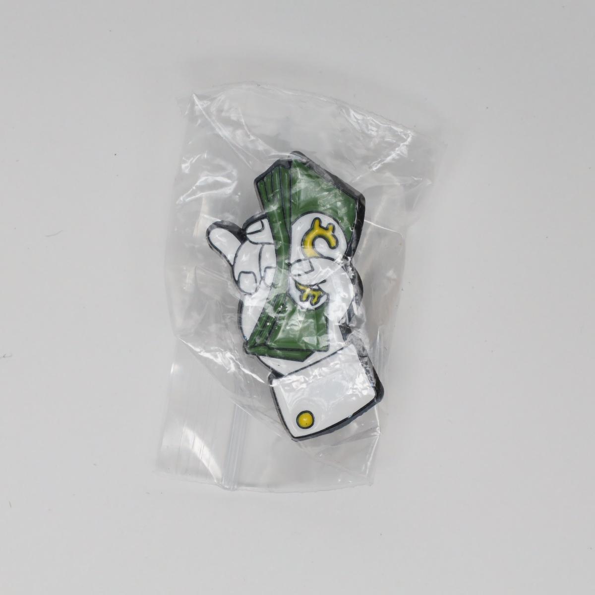 Hand Holding Money Enamel Label Pin