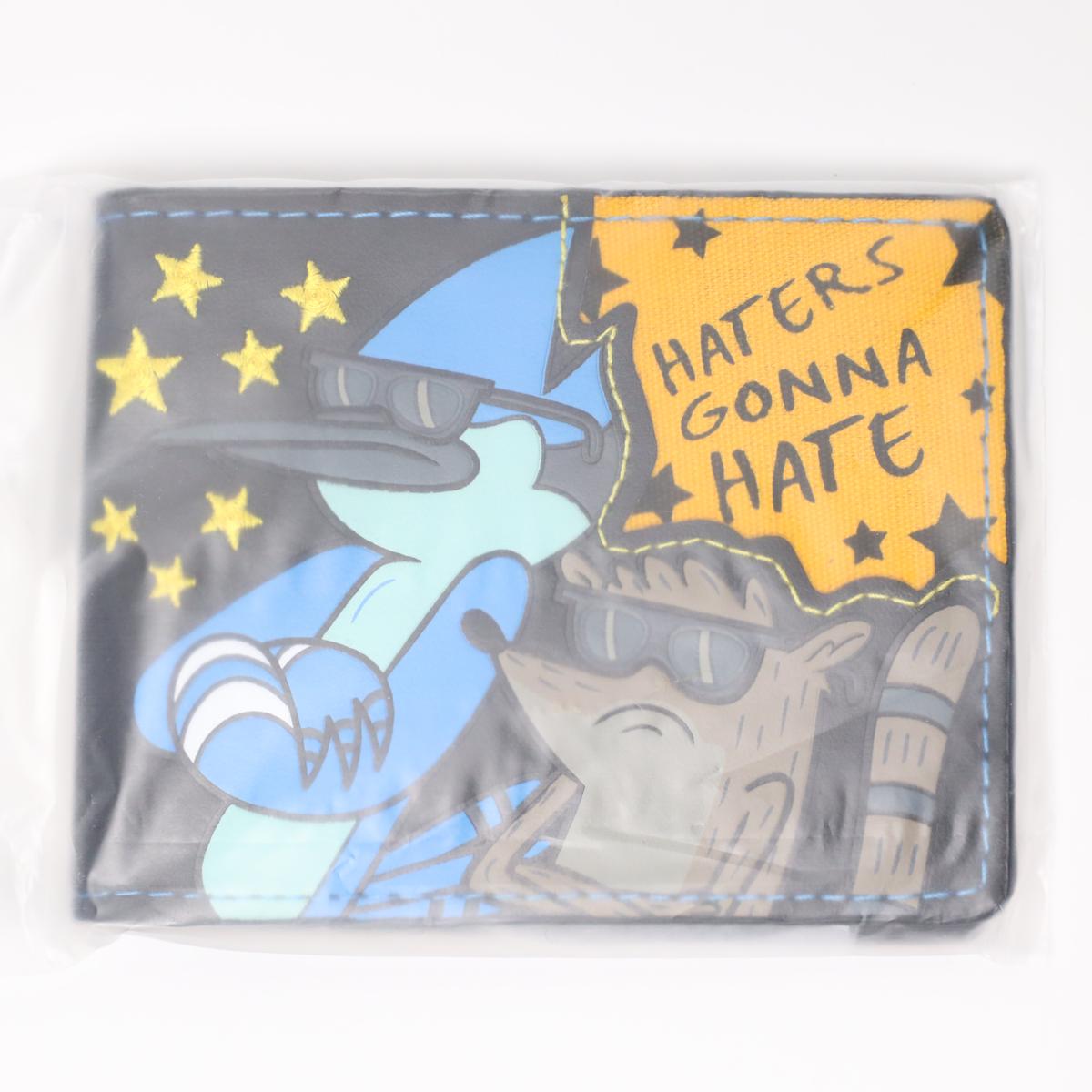 Haters Gonna Hate Regular Show Mordecai and Rigby Embroidered Bifold Wallet