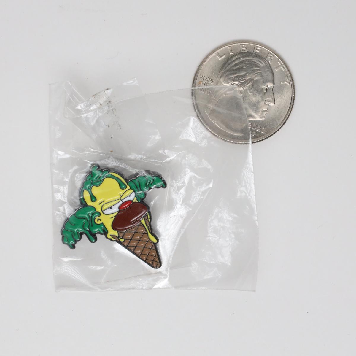 Krusty the Clown Ice Cream Cone Enamel Pin
