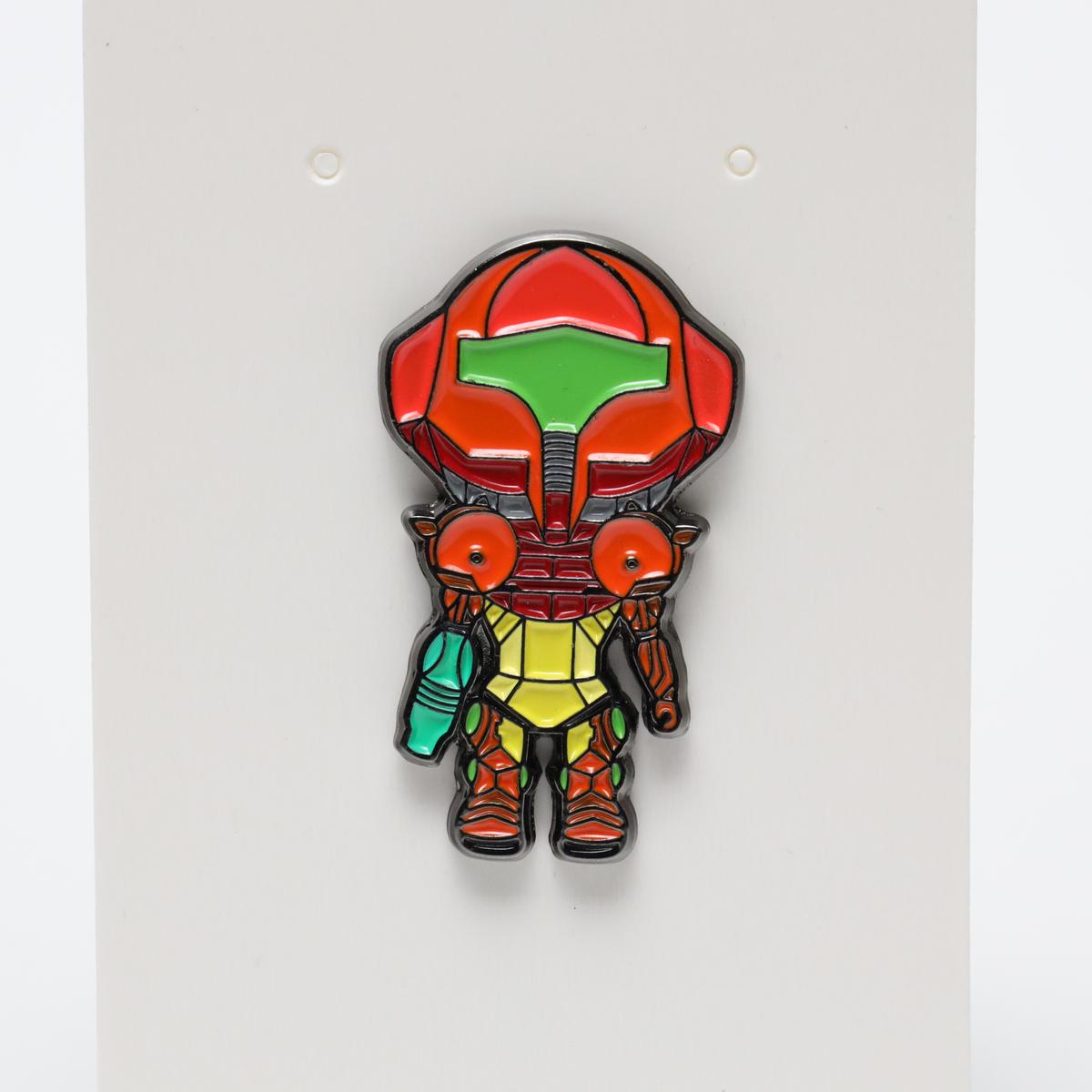 Metroid Samus Big Head Enamel Pin