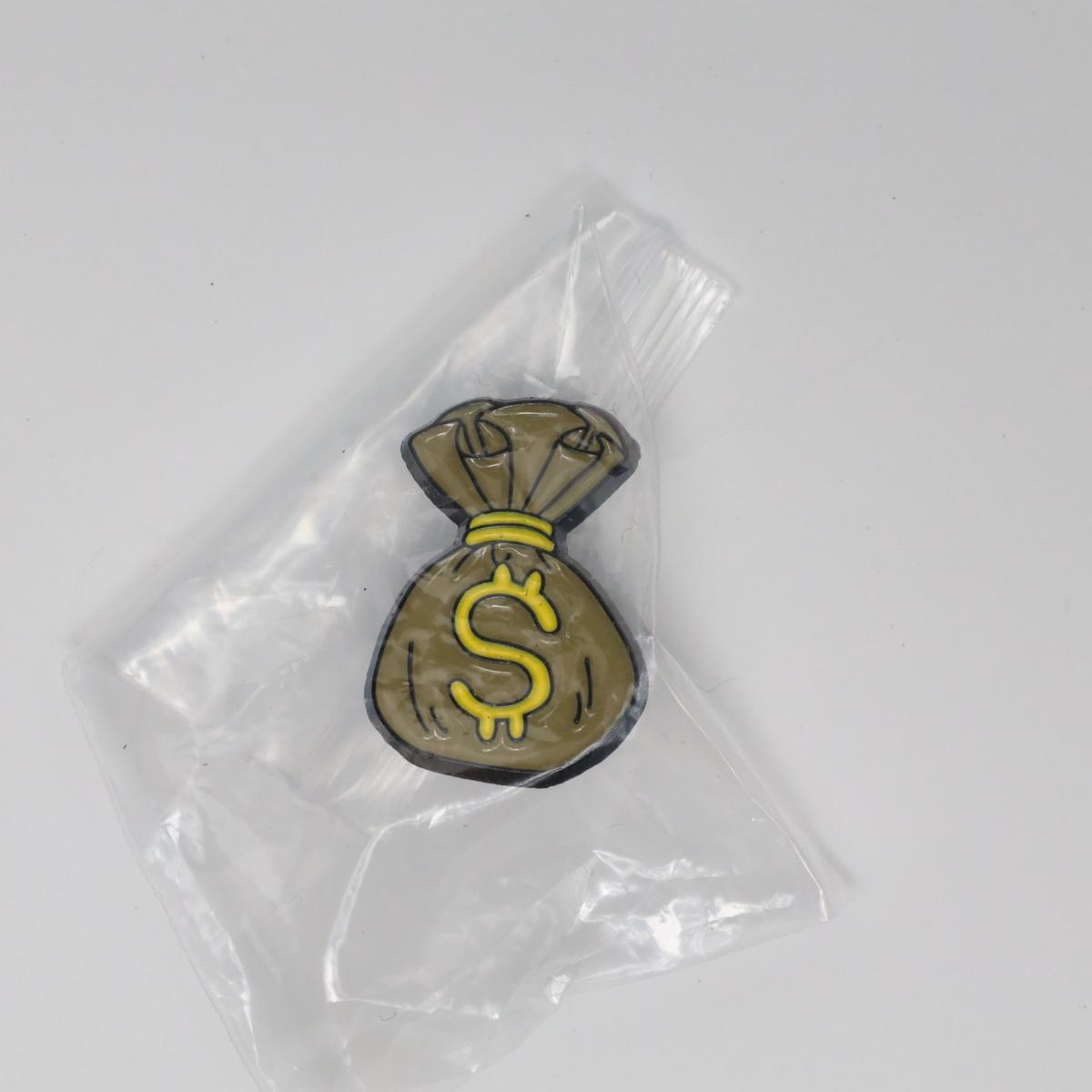 Money Bag Enamel Label Pin