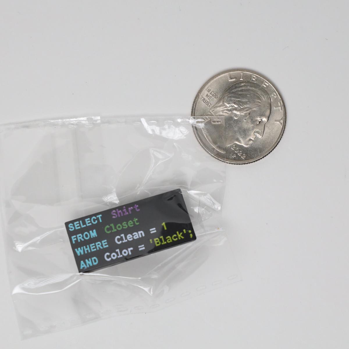 MySql Clean Black Shirt Enamel Pin