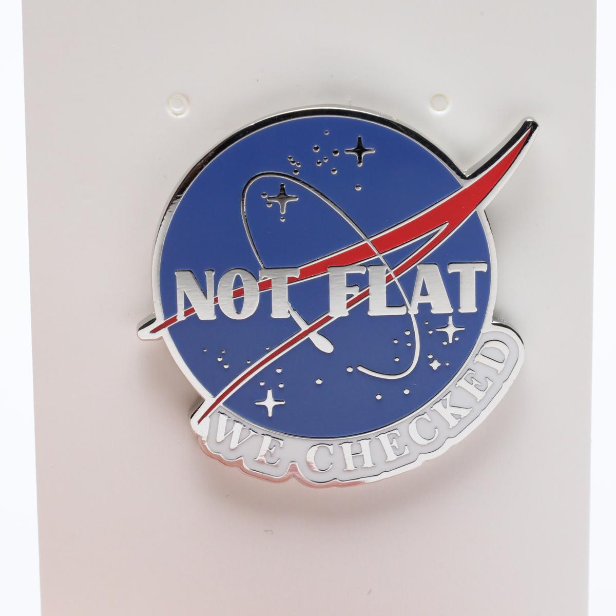 NASA Not Flat Logo Enamel Pin