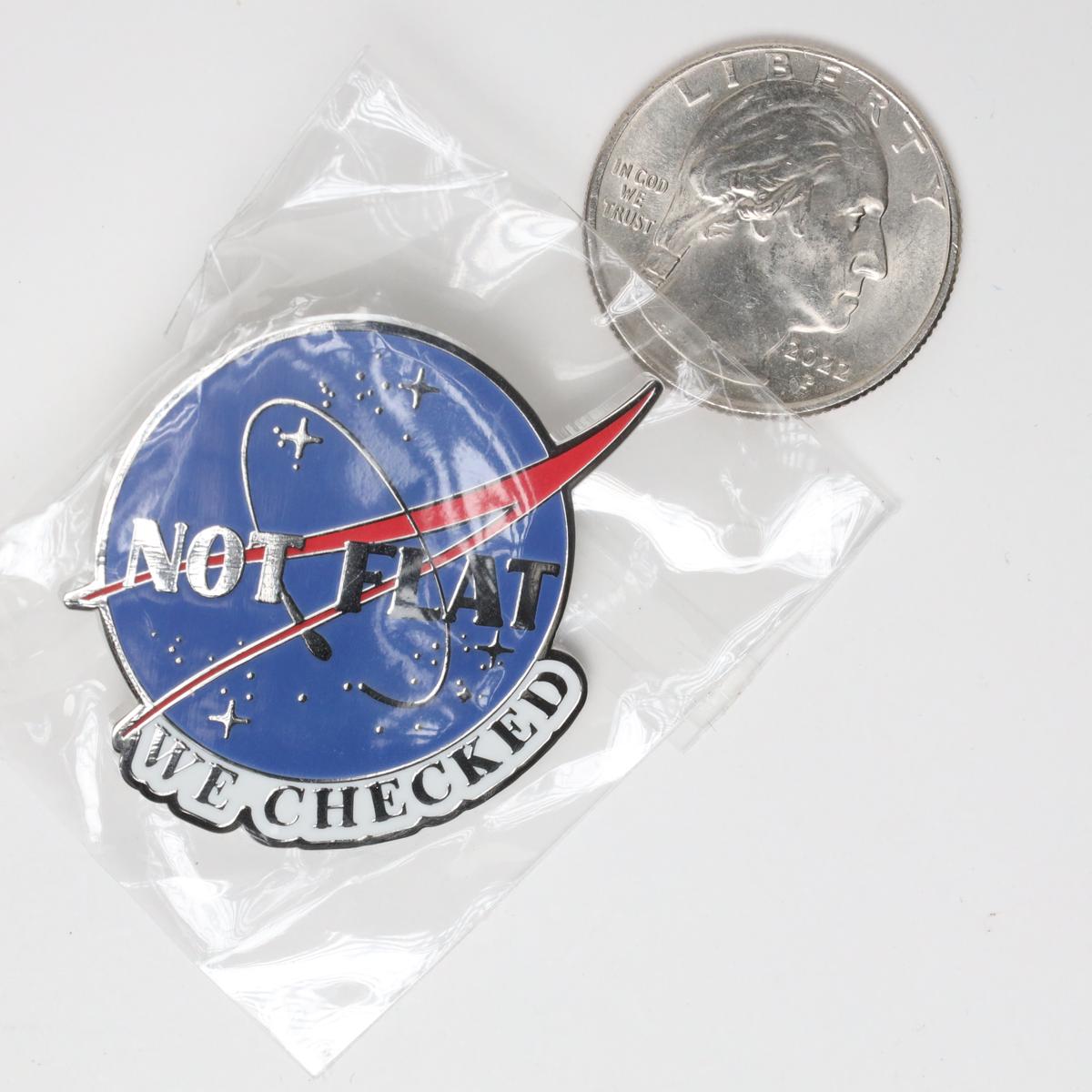 NASA Not Flat Logo Enamel Pin