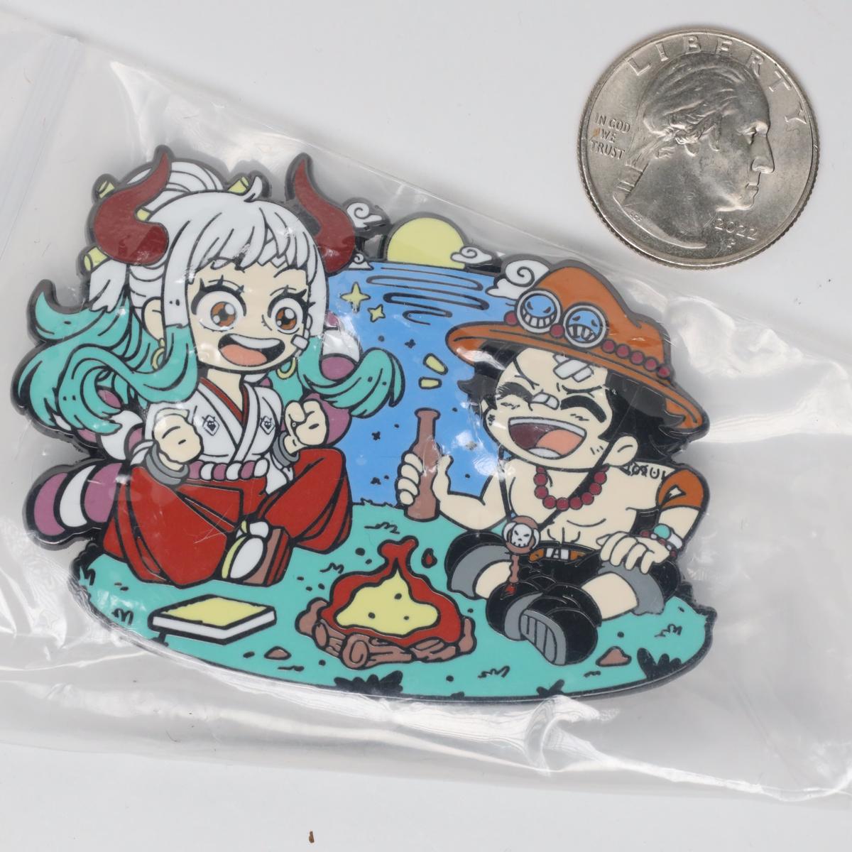 One Piece Yamato & Portgas Enamel Pin