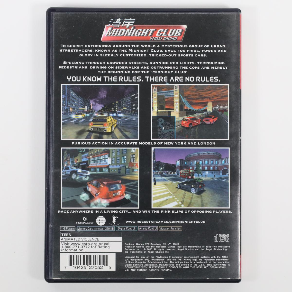 Midnight Club Street Racing - PlayStation 2 (Complete / Good)