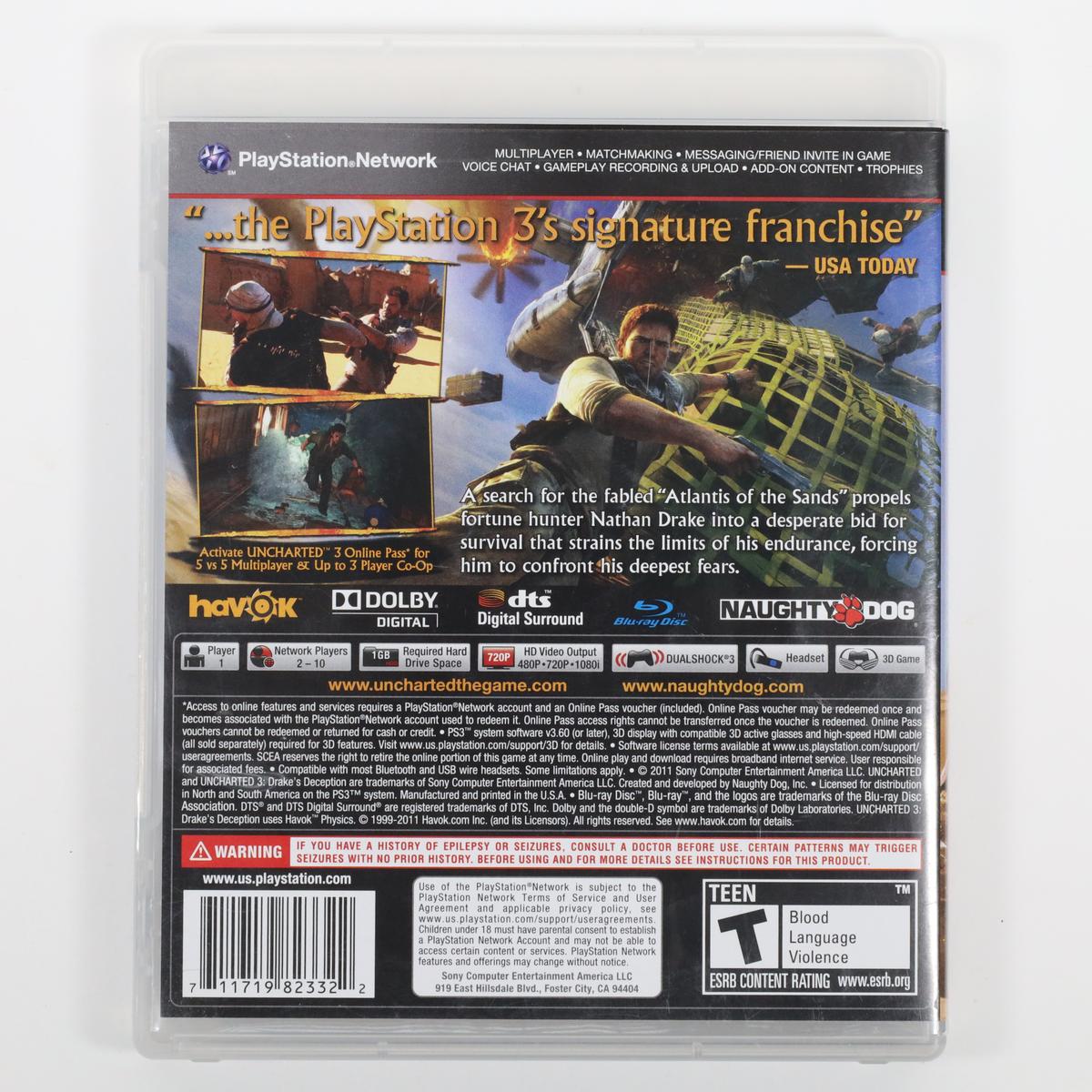 Uncharted 3: Drake's Deception - PlayStation 3 (Complete / Good)