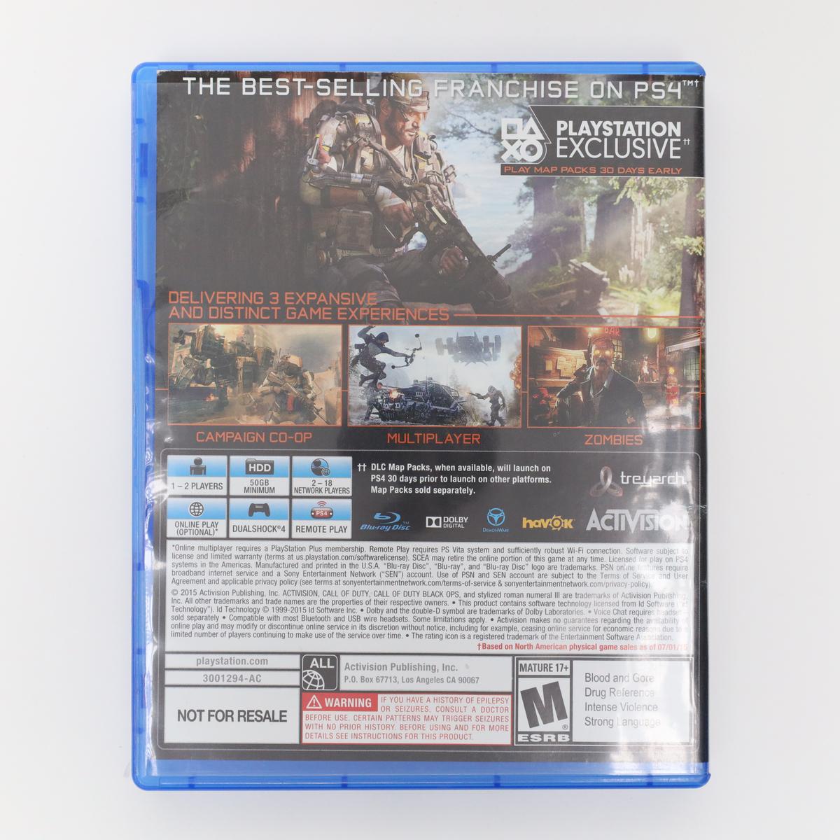 Call of Duty Black Ops III - PlayStation 4 (Complete / Good)