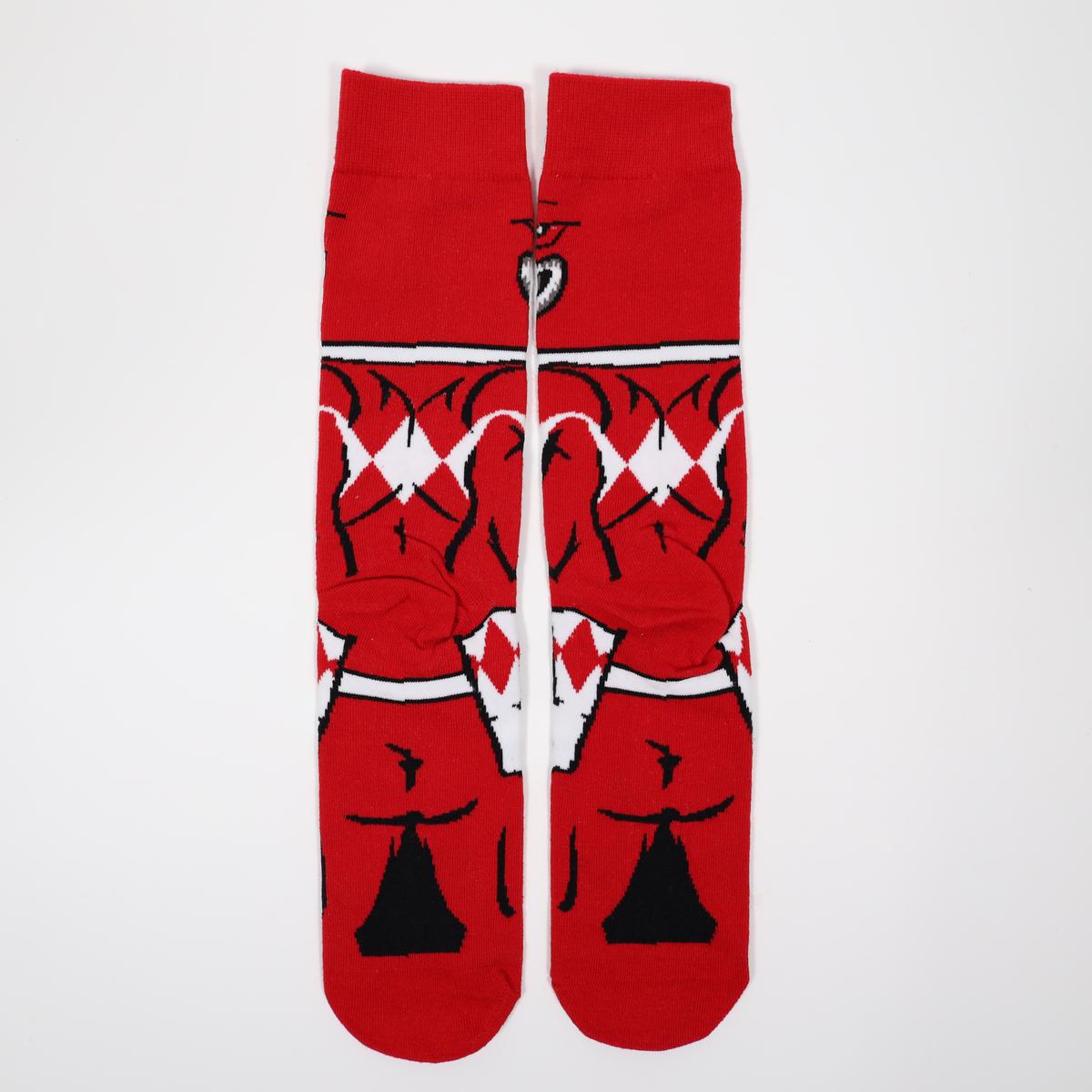 Red Power Ranger 90s Retro Socks