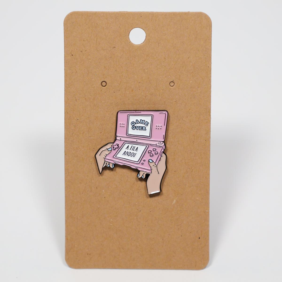 Retro “Game Over” Cartoon Handheld Game Console Enamel Pin