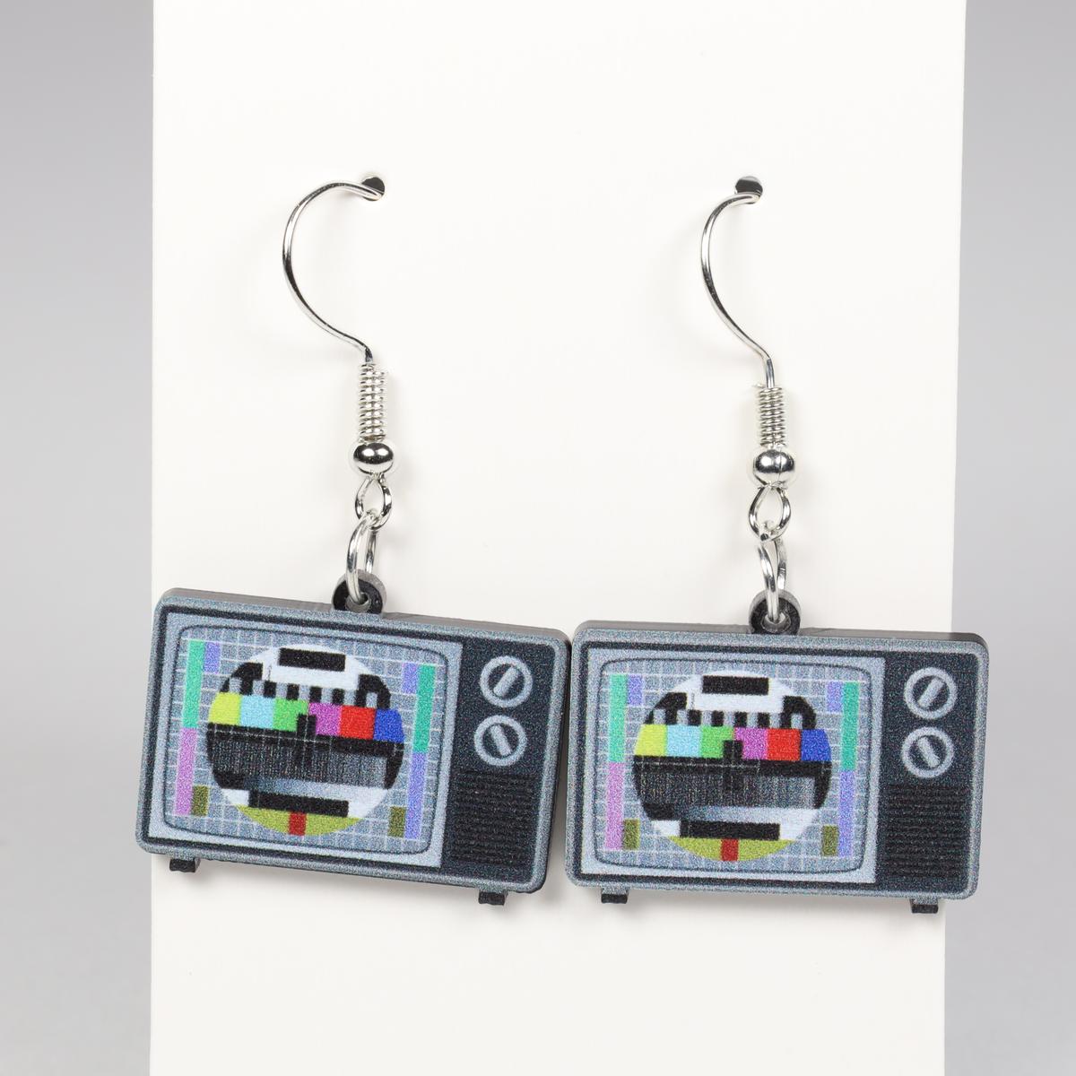Retro TV Acrylic Drop Earrings