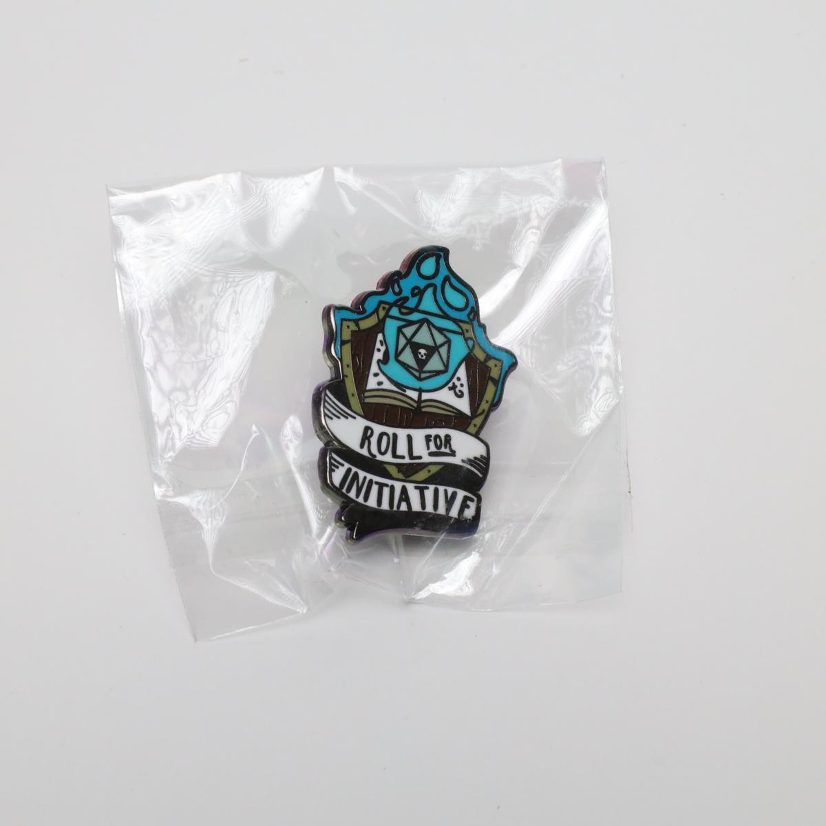 Roll for Initiative D20 Dungeons and Dragons DND Enamel Pin