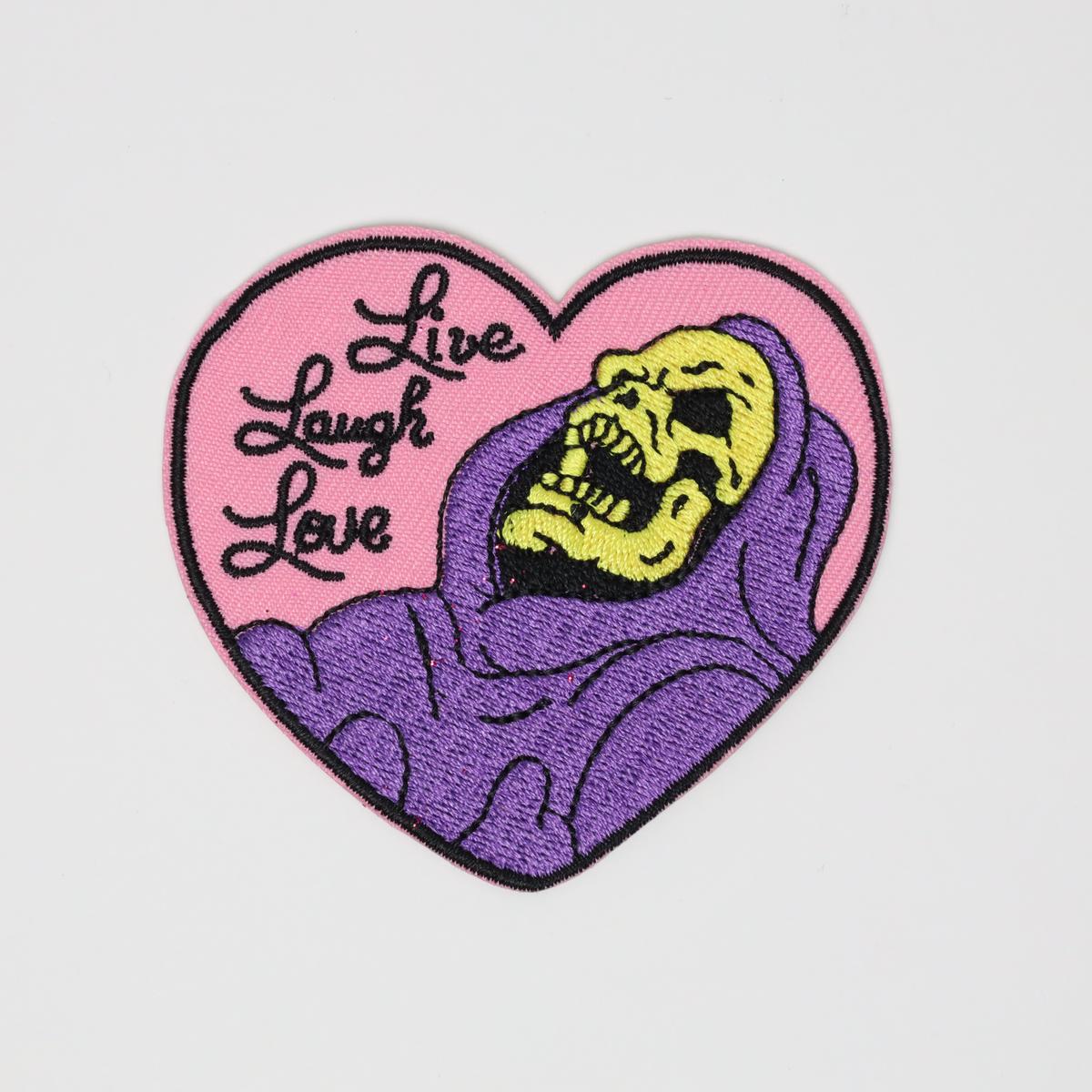 Skeletor He-Man Live Laugh Love Embroidered Iton On Patch