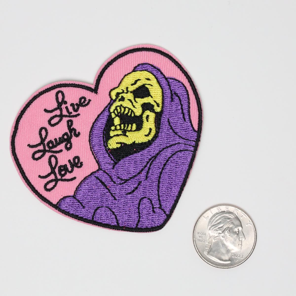 Skeletor He-Man Live Laugh Love Embroidered Iton On Patch
