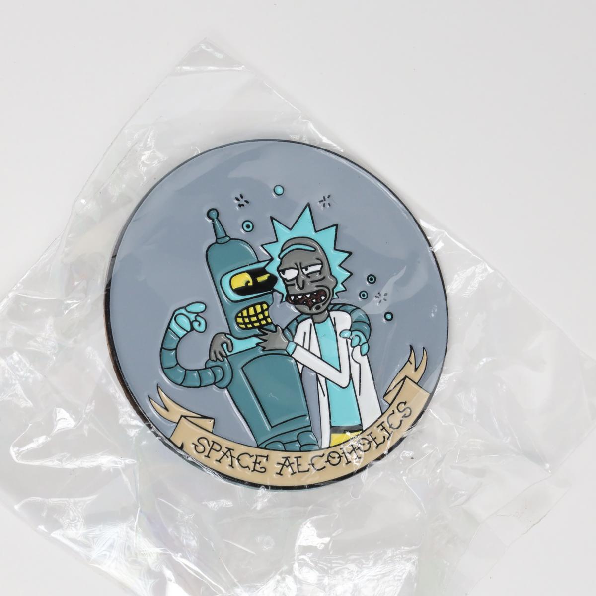 Space Alcoholics Futurama Bender & Rick and Morty Enamel Pin