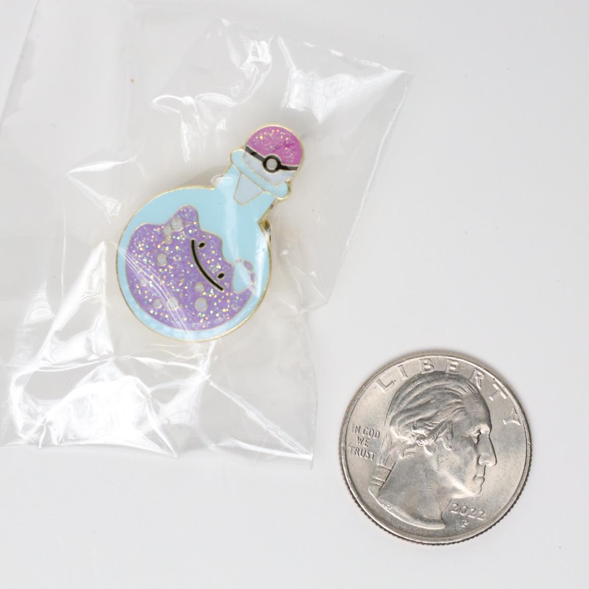 Sparkling Ditto in Pokemon Jar Enamel Pin